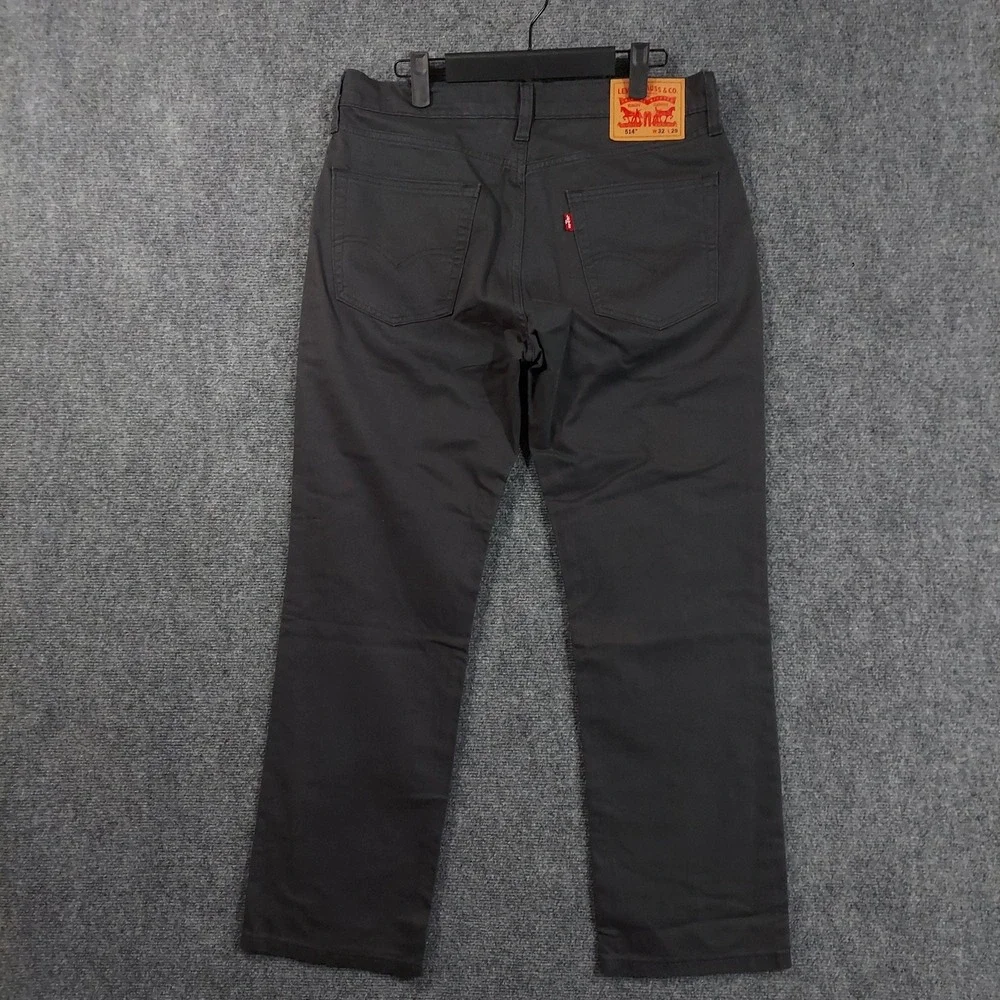 Levis 514 Jeans Mens 32x29 Black Dark Wash Regular Straight Stretch Denim Pants
